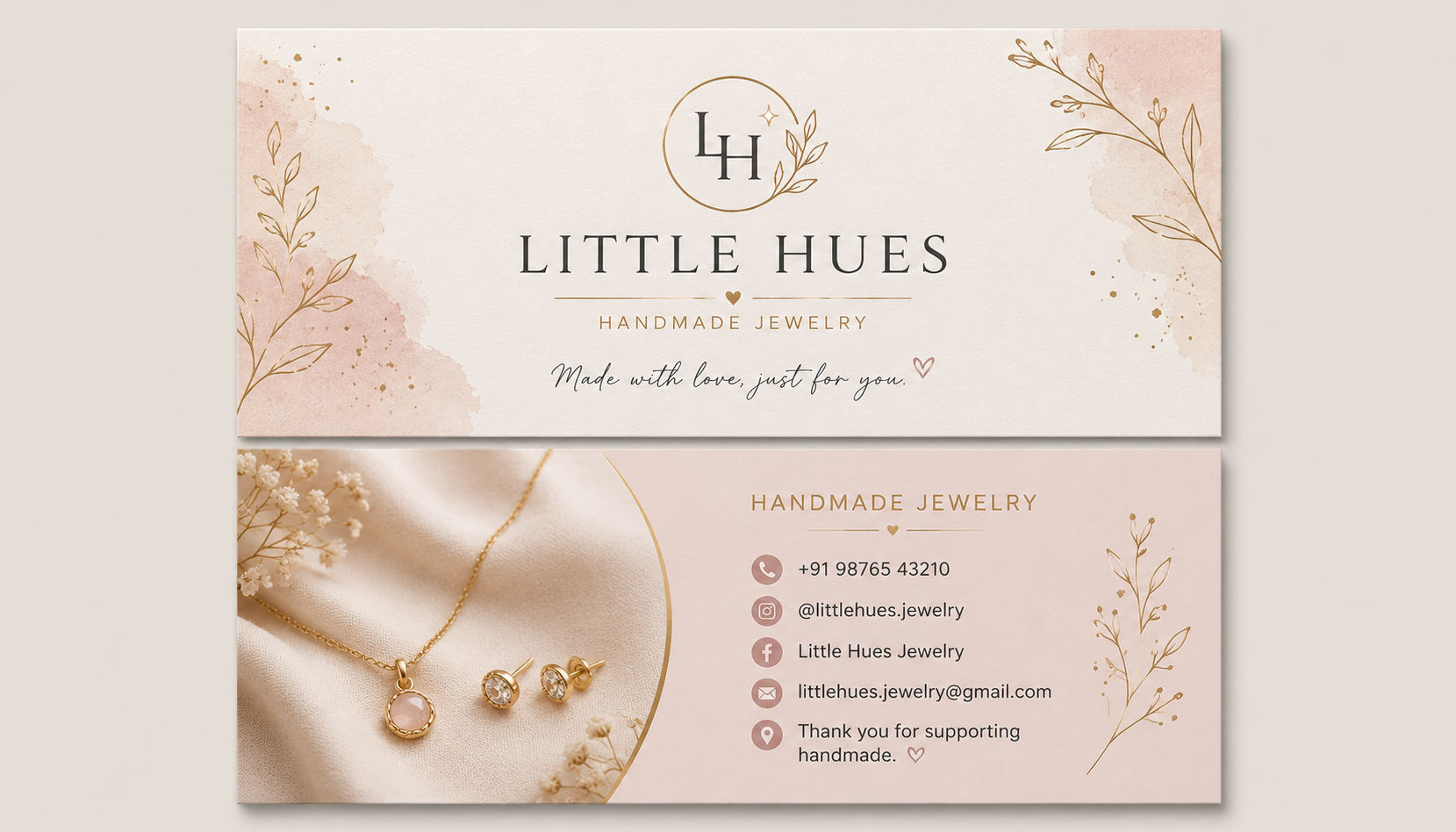 Little Hues Jewelry Business Cards
