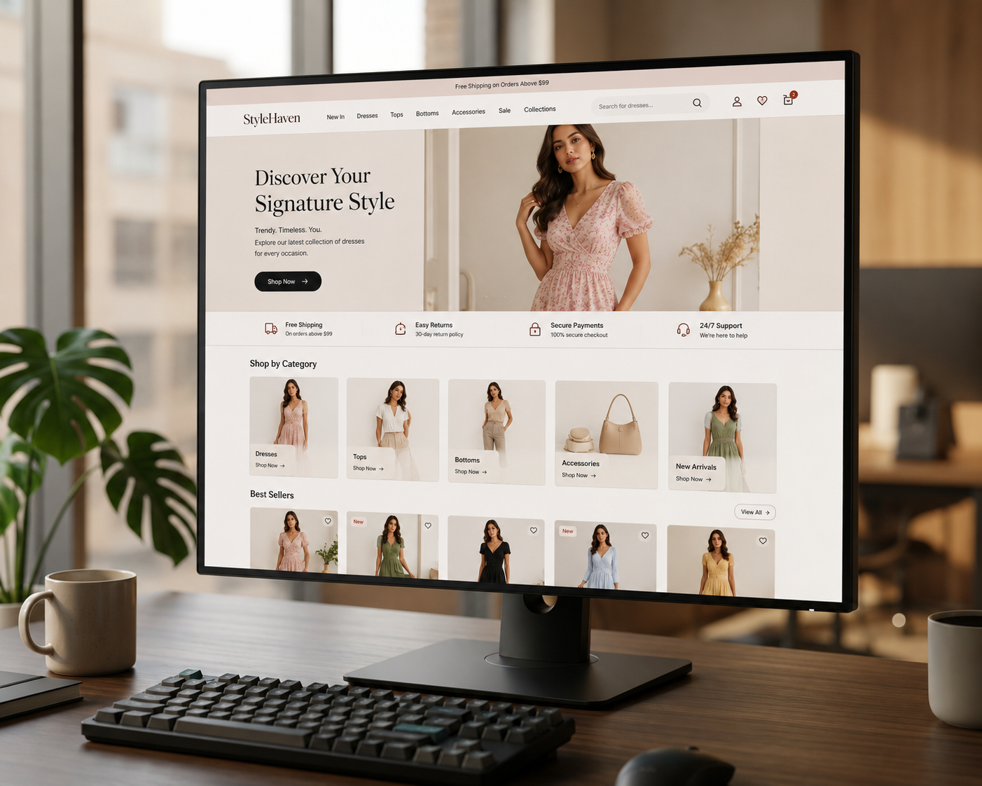 StyleHaven Website Platform Mockup