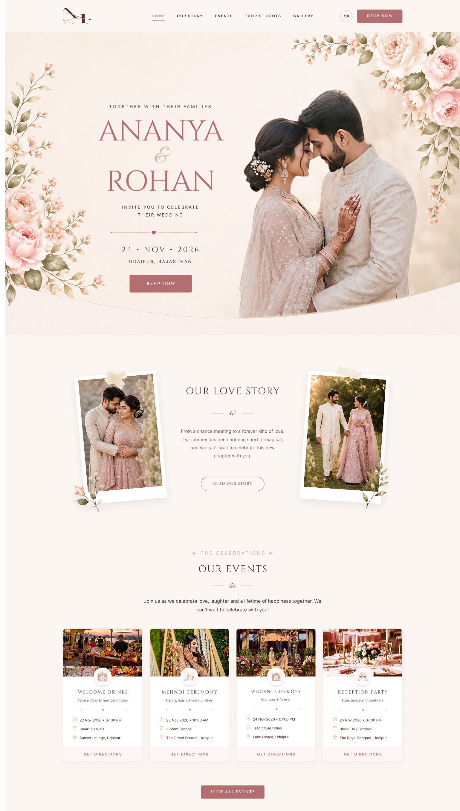 Elegant Wedding Invitation Website
